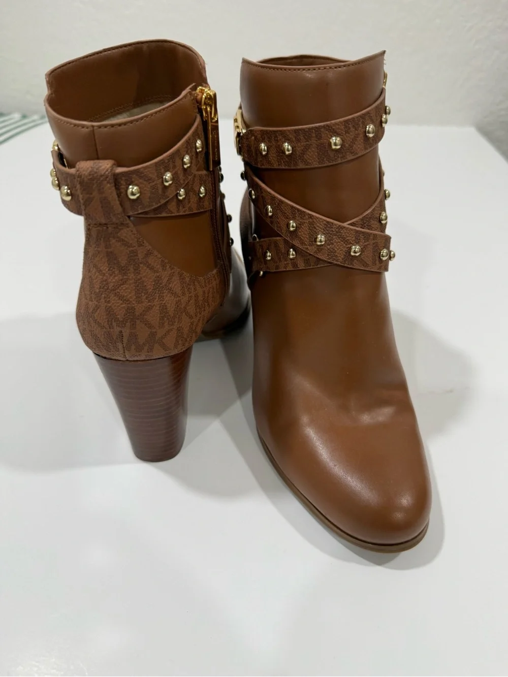 Michael Kors Kincaid Studded Logo Trim Ankle Boots 
